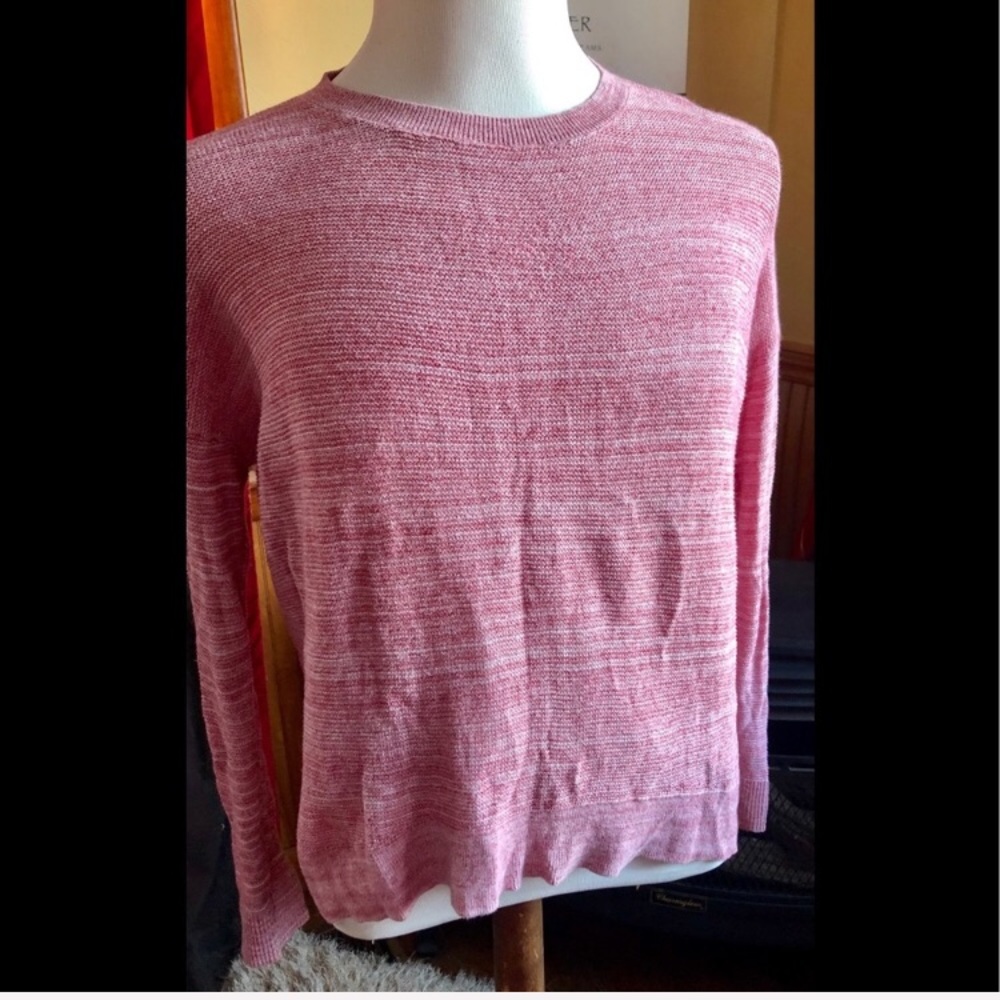 Cotton Linen Lou & Grey Slub Sweater Blush Pink M